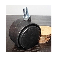 Black Plastic  Chair 1.5" inch Caster with Screw Stem