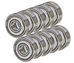 10 Bearing 5x11x4 Stainless Steel Shielded Miniature Ball