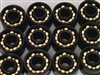 Pack of 100 Skateboard/inline Skate/Roller Hockey Black Open Bearings with Bronze Cage 8x22x7 mm