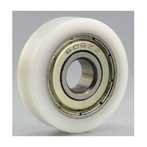 10mm Bore Bearing with 36mm White Plastic Tire 10x36x10.5mm