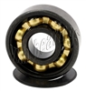 16 Roller Skate Black Bearings with Bronze Cage and Black Seals 8x22x7 mm