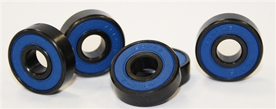 16 Roller Skate Black Bearings with Bronze Cage and Blue Seals 8x22x7 mm