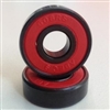 16 Roller Skate Black Bearings with Bronze Cage and red Seals 8x22x7 mm