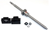 25" inch Travel Stroke16mm Anit-Backlash Ballscrew set with Nut and Bearing Supports