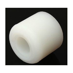 White Rubber Door Stop Stopper Cylinder 17x28x25mm