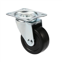 1" Inch Plastic Omni-directional Caster Rubber Wheel with Top Plate