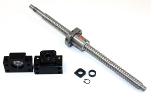 69" inch Travel Stroke 20mm with 10mm pitch Anit-Backlash Ballscrew set with Nut and Bearing Supports