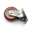 4" Inch Stainless Steel  Caster PU Wheel with Top Plate