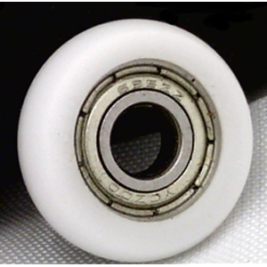 5mm Bore Bearing with 17mm White Plastic Tire 5x17x6mm