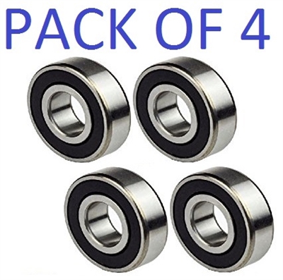 6000-2RS Bearing 10x26x8 Sealed  Dual Sided Rubber Sealed Deep Groove (4PCS)