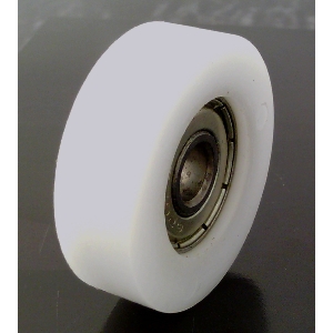 6mm Bore Bearing with 22mm White Plastic Tire 6x22x7mm