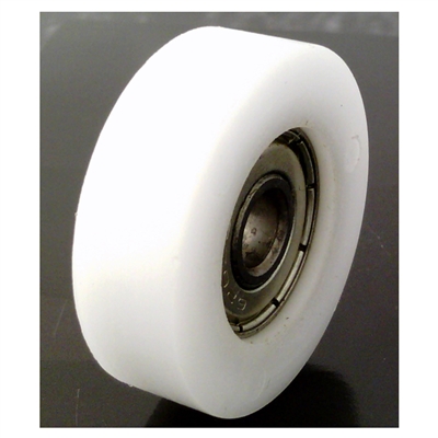 6mm Bore Bearing with 34mm White Plastic Tire 6x34x9mm
