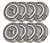 Set of 8 Stainless Steel Skateboard Bearings