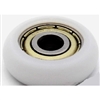 8mm Bore Bearing with 30mm White Plastic Square Tire 8x30x9mm