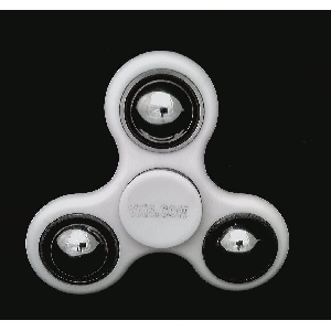White Fast  Fidget Hand Spinner Toy with Outer Counterweight