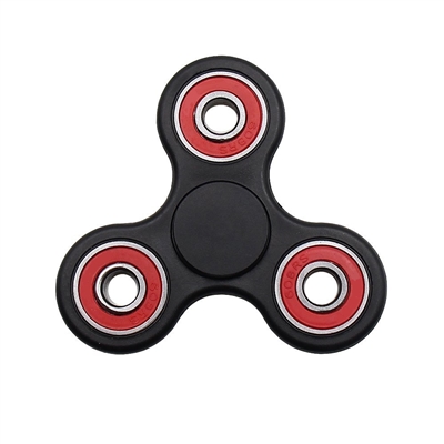 Fidget Hand SpinnersToy with Center Ceramic Bearing, 2 caps and 3 outer red Bearings