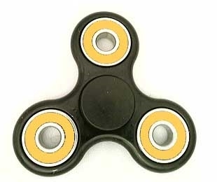 Fidget Hand SpinnersToy with Center Ceramic Bearing, 2 caps and 3 outer Yellow Bearings