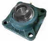 HCF207 35mm Square Flanged Mounted Bearing with eccentric collar