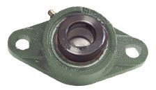 12mm Bearing HCFL201  2 Bolts Flanged Cast Housing Mounted Bearing with eccentric collar insert