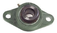 1 3/8" Bearing HCFL207-22 2 Bolts Flanged Housing Mounted Bearing with Eccentric Collar Lock