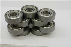 3x8x3 Stainless Steel Shielded Miniature Bearing Pack of 10