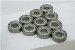 5x10x4 Stainless Steel Shielded Miniature Bearing Pack of 10