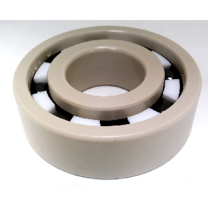 PEEK 6201 Ball Bearing PTFE cage Si3N4 Ceramic Balls 12x32x10