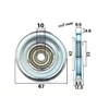 10mm Bore Bearing with 67mm Steel Wire/Cable Track Pulley 10x67x8.5mm