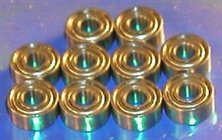 10 Shielded Bearing R2-5ZZ 1/8"x5/16"x9/64" inch Miniature Bearings