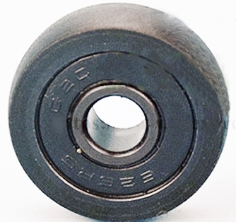 6mm Bore Bearing with 23mm Black rubber cover Tire 6x23x7mm