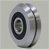 4-PIECES RM2-2RS 3/8'' Roller Ball Bearing V Groove Rubber Sealed Line Track Roller Bearing