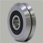 4-PIECES RM2-2RS 3/8'' Roller Ball Bearing V Groove Rubber Sealed Line Track Roller Bearing