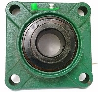 7/8" Bearing UCF205-14 Black Oxide Plated Insert + Square Flanged Cast Housing Mounted Bearings