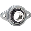 15mm Bearing UFL002 Eccentric Collar Locking Two-Bolt Flange Unit