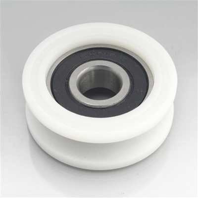 5mm Bore Bearing with 21mm Round Nylon Pulley U Groove Track Roller Bearing 5x21x6mm