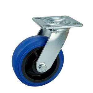 6" Inch Thermoplastic Rubber Caster Wheel 617 lbs Swivel Top Plate
