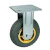 6" Inch Polypropylene core  and  Rubber Caster Wheel 551 lbs Fixed Top Plate