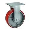 8" Inch Iron core  and  Polyurethane Caster Wheel 882 lbs Fixed Top Plate