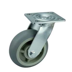 8" Inch Polypropylene core  and  Thermoplastic Rubber Caster Wheel 661 lbs Swivel Top Plate