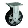 8" Inch Aluminum core  and  Rubber Caster Wheel 661 lbs Fixed Top Plate