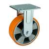 8" Inch Aluminum and  Polyurethane Caster Wheel 992 lbs Fixed Top Plate