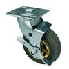 8" Inch Polypropylene core  and  Rubber Caster Wheel 617 lbs Swivel and Center Brake Top Plate