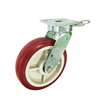 6" Inch Aluminium  and  Polyurethane Caster Wheel 1102 lbs Swivel and Upper Brake Top Plate