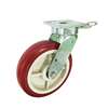 8" Inch Aluminium  and  Polyurethane Caster Wheel 1543 lbs Swivel and Upper Brake Top Plate