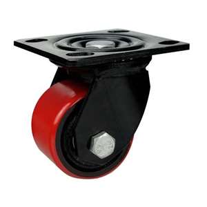 3" Inch Polyurethane  and Iron Caster Wheel 1102 lbs Swivel Top Plate