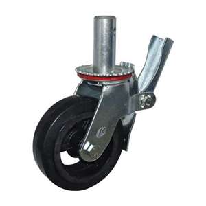 8" Inch Iron rim and  and rubber Caster Wheel 551 lbs Swivel and Upper Brake