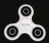 White Fidget Hand Spinners Toy with Center Ceramic Bearing, 2 caps and 3 outer black Bearings