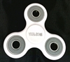 White Fidget Hand Spinners Toy with Center Ceramic Bearing, 2 caps and 3 outer grey Bearings