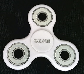White Fidget Hand Spinners Toy with Center Ceramic Bearing, 2 caps and 3 outer white Bearings