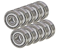 7x13x4 Stainless Steel Shielded Miniature Bearing Pack of 10